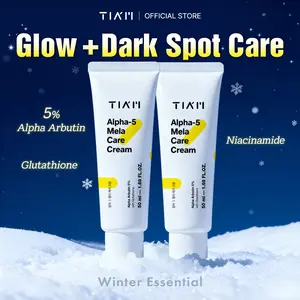 [TIAM Official Shop] Alpha-5 Mela Care Cream, 5% Alpha Arbutin Dark Spot Care Cream with Glutathione & Niacinamide, Korean Skin Care, 1.69 fl oz