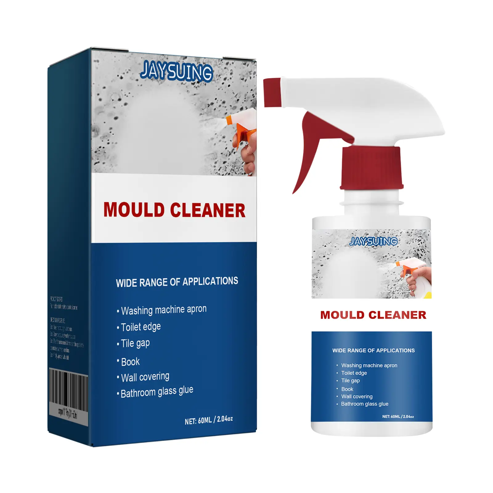 Jaysuing Mold & Mildew Stain Remover Spray - Powerful All-Purpose Cleaning Solution for Household Ceiling, Bathroom Tile Decontamination