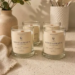 Bittala & Co. Gentlemen's Collection - Aromatic, Bergamot, White Sandalwood Scented Candles for Men