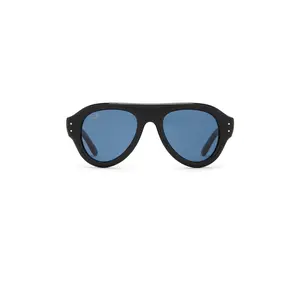 Ray-Ban Pilot Sunglasses in Black & Dark Blue