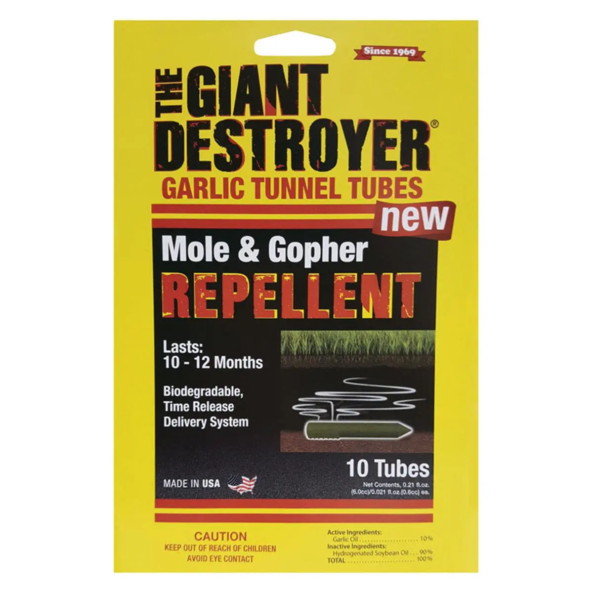 410 Nontoxic Biodegradable Mole & Gopher Repellent Tube, 0.2 oz Outdoors Office Stationery Accessory