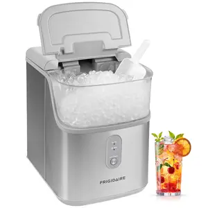 FRIGIDAIRE Countertop Nugget Ice Machine with Transparent Window and 33 lbs. Capacity, Auto Self Cleaning Feature