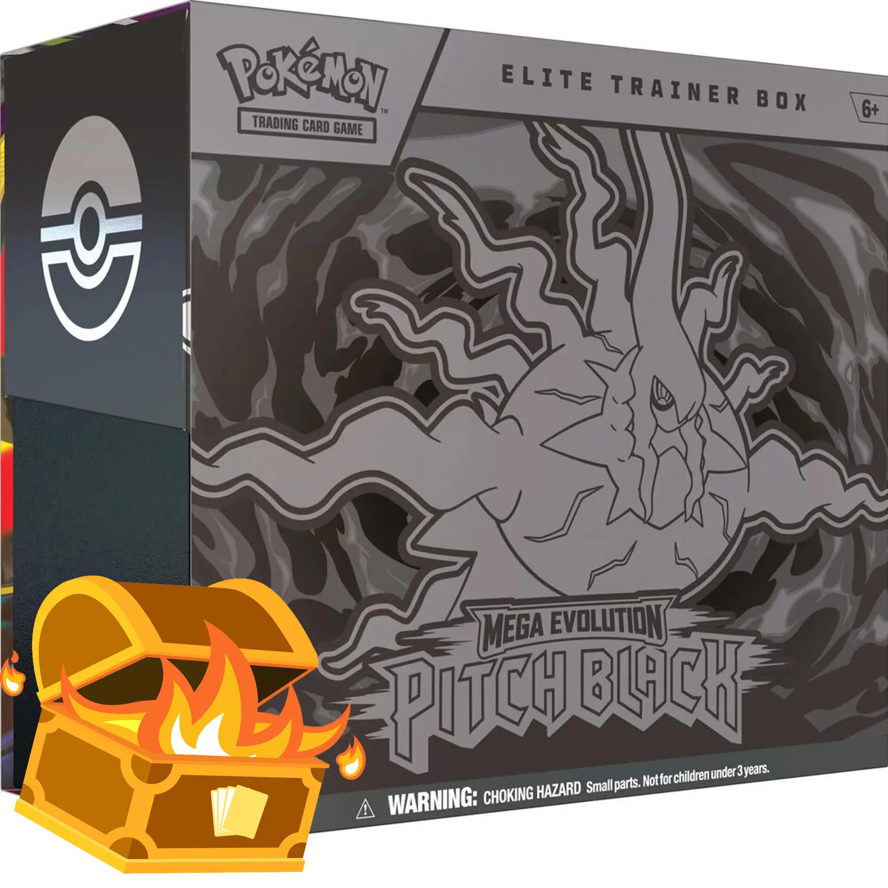 Pokémon Pitch Black Elite Trainer Box - Includes 9 Booster Packs, 65 Card Sleeves, 45 Energy Cards & More - Mega Darkrai ex Expansion