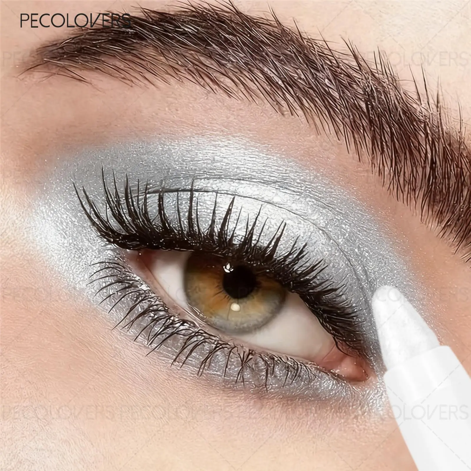 1PC White Tube Eye Shadow Stick, Waterproof and Sweat-proof, Eye Shadow Eye Highlights, Brighten Eyes, Eye Cosmetics, Eyeshadow Sticks