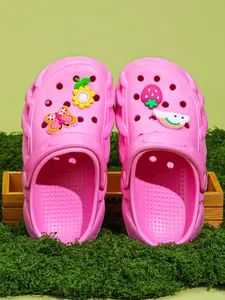 Garden Shoes with Butterfly Flower Rainbow Design, Comfortable Casual Round Toe, Ideal Gift for Kids, All Seasons Eva Material, Butterfly Decorated Slides