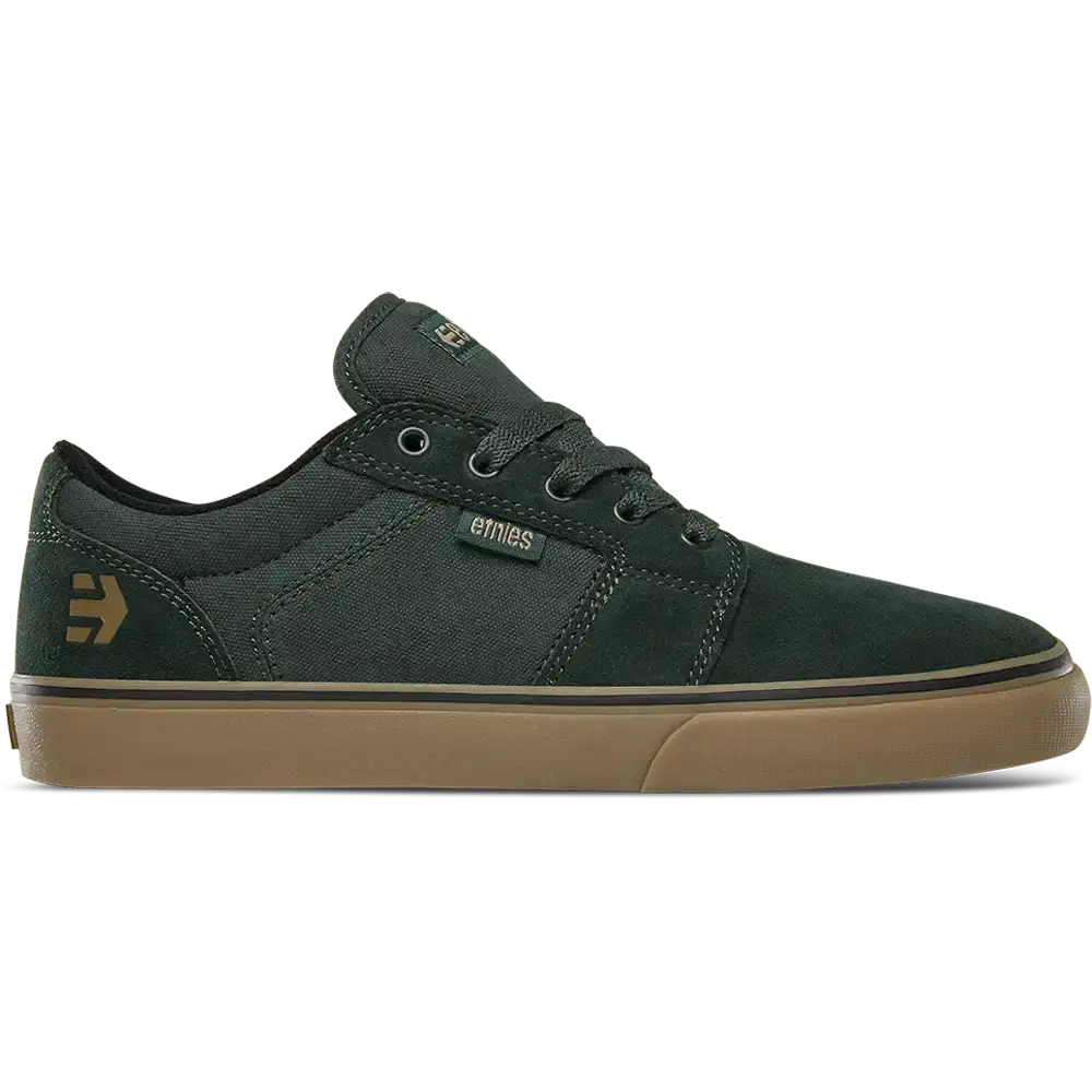 etnies Barge LS Men's Casual Skateboarding Shoes - Classic Suede and Canvas Low-Top Sneakers, Round Closed Toe, Laces, Vulcanized Sole for Enhanced Boardfeel