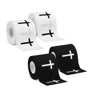 Breathable Cotton Christian Athletic Sports Wrap Tape - 2x23 ft Roll with Subtle Cross, Wrist Support for Soccer, Gym, Faith-Based Church Gift