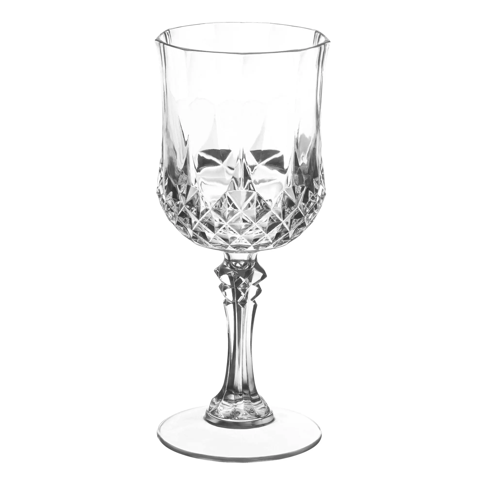 8 oz. Crystal Cut Plastic Champagne Flutes