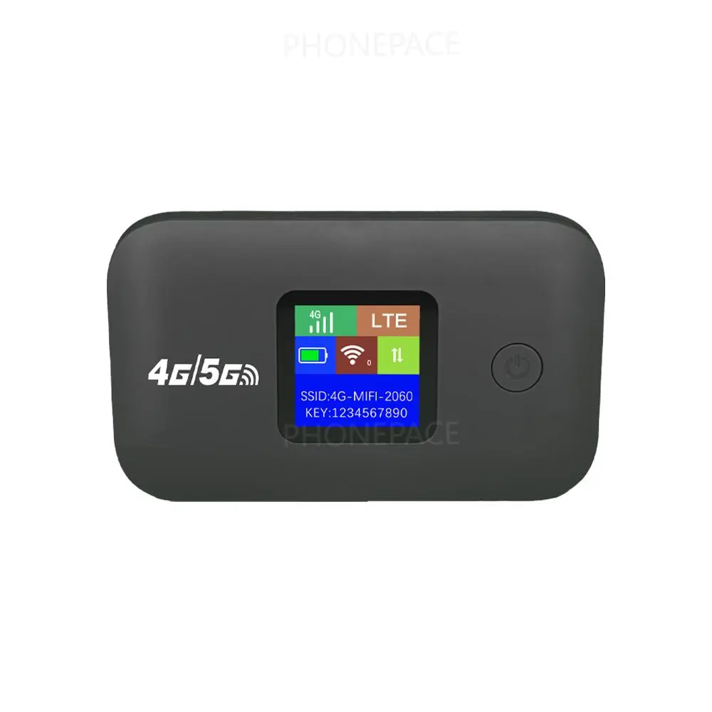 Travel WiFi Hotspot with SIM Slot 4G 5G Mobile 300Mbps LED Display Stable Connection Supports 10 Devices Outdoor RV, Asian, Portable