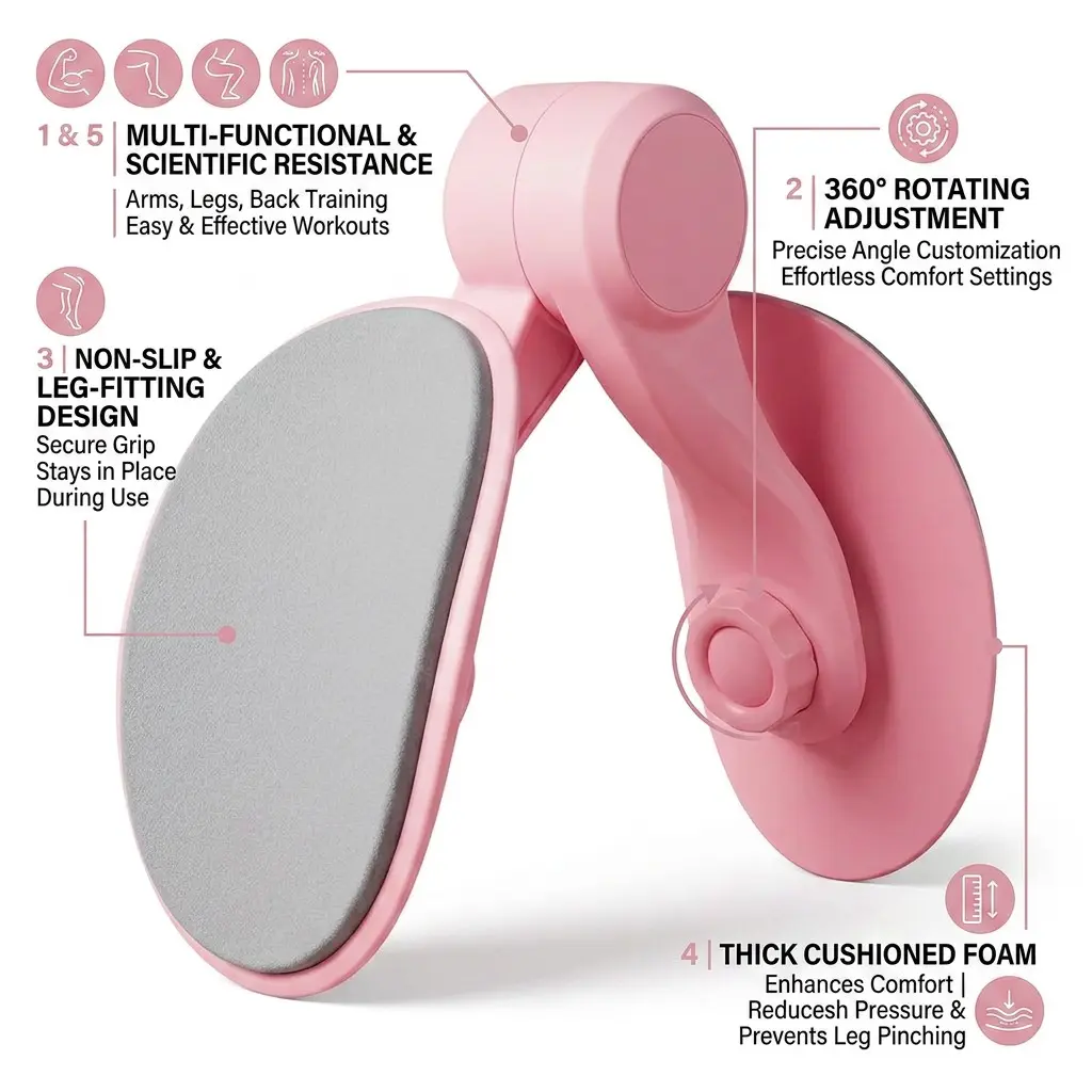 A pelvic floor muscle trainer, yoga leg exerciser, postpartum recovery fitness tool, non-electric, suitable for daily yoga and fitness exercises, Thigh Hip Strengtheners