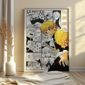 Zenitsu Agatsuma Poster Demon Slayer Matte Anime Print Manga Wall Art All Sizes - No Frame