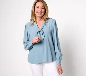 Me by Jennie Garth Petra Tie Blouse