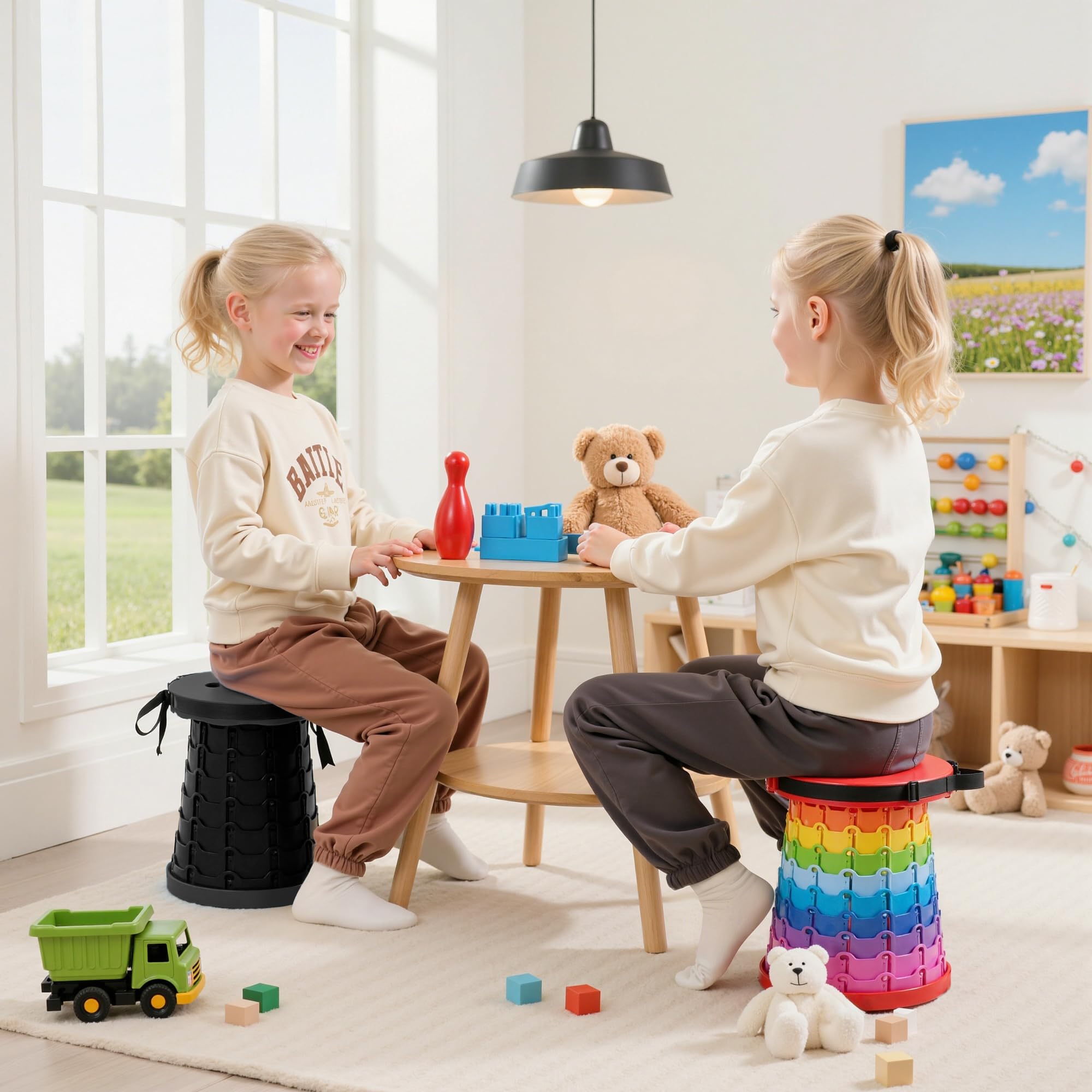 Foldable Telescoping Stool Portable Upgraded Thickened Foldable Stool Collapsible Folding Seats with Load Capacity 485lbs for Garden Fishing Camping Party Hiking BBQ Outdoor Activities Foldable Telescoping Stool Portable Upgraded Thickened Foldable Stool Collapsible Folding Seats with Load Capacity 485lbs for Garden Fishing Camping Party Hiking BBQ Outdoor Activities