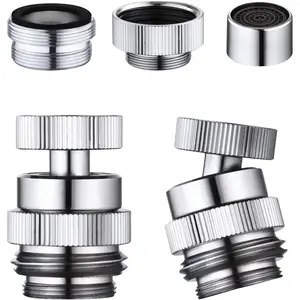 Sink Faucet Adapter Kit Swivel Aerator Adapter to Connect Garden Hose,Multi-Thread Garden Hose Adapter for Bathroom/Kitchen,3/4" GHT thread,1 pcs