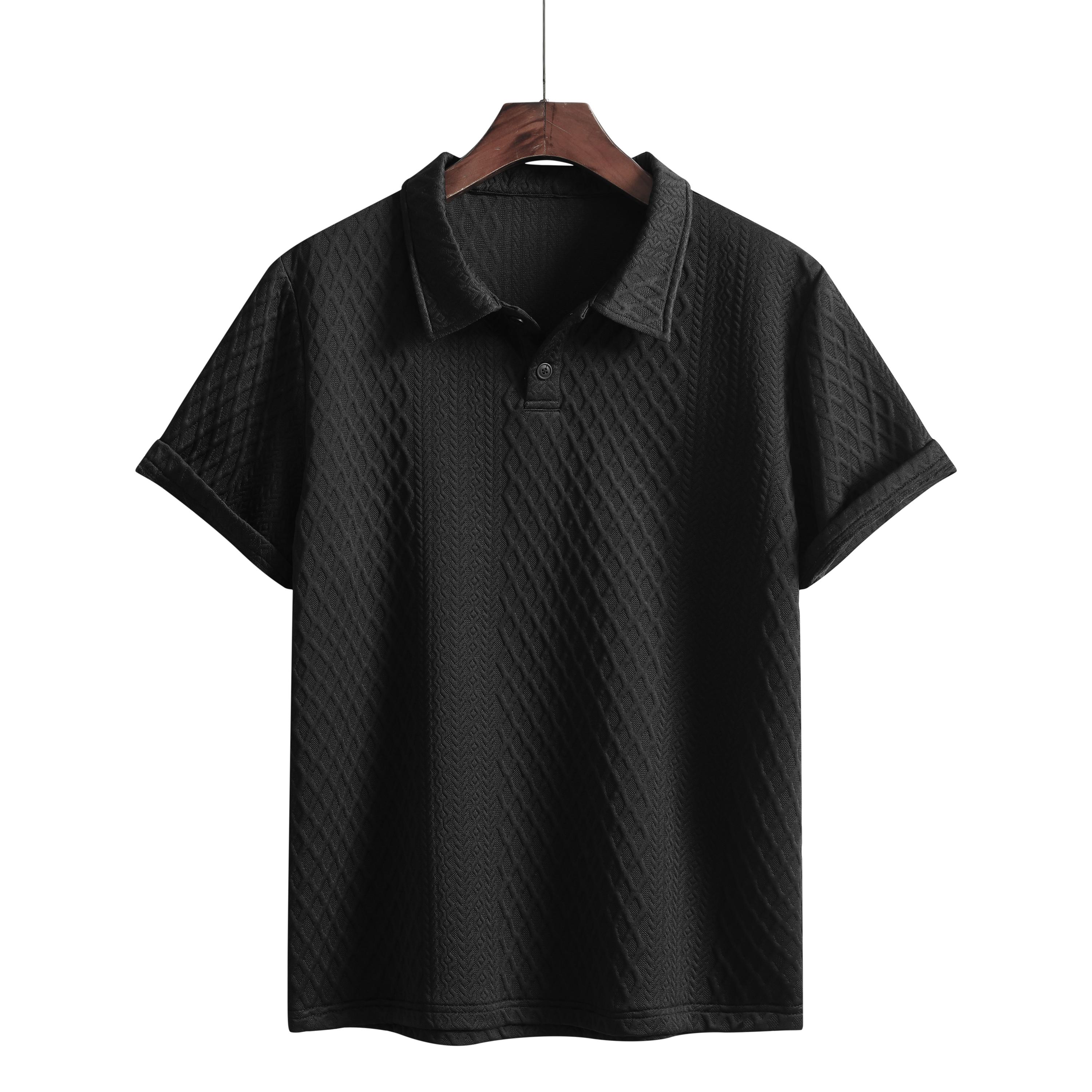 2-Pack Men’s Cooling Polo Shirts, Textured Knit Short-Sleeve Tops, Breathable & Soft Casual Golf Polos for Men, All-Season Everyday Wear