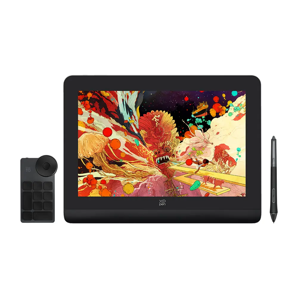 XPPen Artist Pro 14 (Gen 2) 14-in Digital Drawing & Writing Tablet - FHD Fully Laminated Anti-Glare Eye-Friendly Screen, 16384 Pressure Levels Stylus, Foldable Stand, Wireless, Chip-Enhanced, Compatible with Android Windows