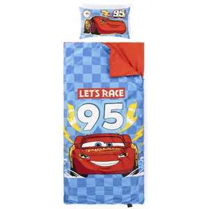 Jay Franco Kids Disney Cars 2 Piece Set Indoor Sleeping Bag for School and Sleepovers