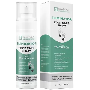Lavinso Athlete’s Foot Treatment Spray with Tea Tree Oil – Shoe Deodorizer & Foot Odor Eliminator for Smelly Feet – Deodorant with Natural Ingredients
