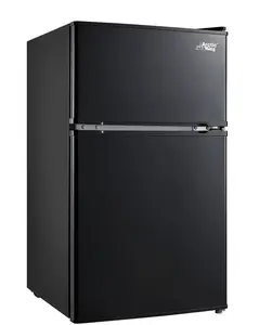 3.2 Cu ft Two Door Mini Fridge with Freezer, Black, E-Star