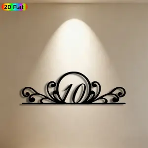 1pc Number 10 Metal Wall Art, Exquisite Number 10 Statue Mural, Ideal Gift for Anniversary, Housewarming, Numerology Enthusiasts, Rust-Resistant Metal Wall Decor Wall Sculptures, Perfect for Living Room Wall & Garden Fence, Unique Home Accent