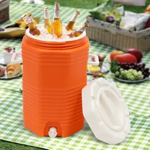 PU Insulated Beverage Cooler with 4-Gallon Capacity – Hot & Cold Retention for Parties, Outdoors, and Home Use