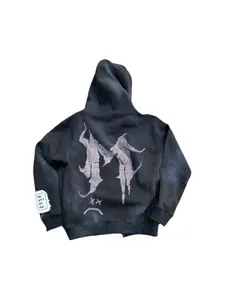 Black Rhinestone ZipUp Jacket