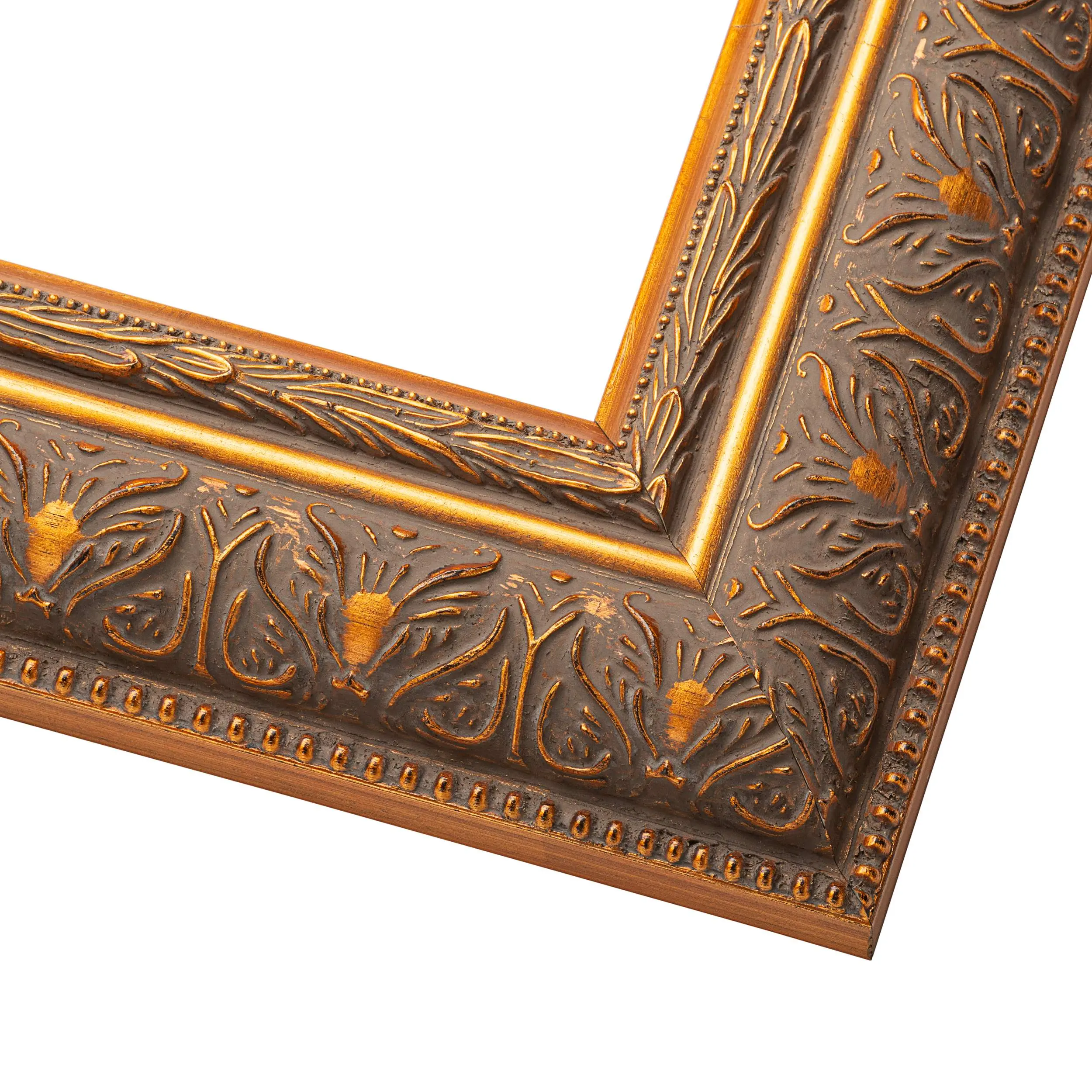 28x18 Museum Gold Picture Frame - UV Acrylic, Foam Board Backing, Hanging Hardware