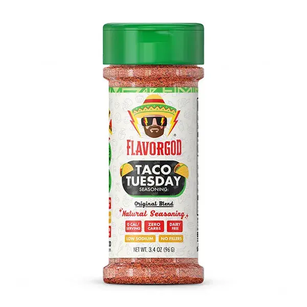 FlavorGod Taco Tuesday Seasoning Mix - Handcrafted Spices and Low Sodium Sea Salt