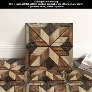 10 pieces of self-adhesive PVC floor stickers, thickened wear-resistant waterproof leather floor stickers, suitable for bedroom, kitchen, living room, balcony, bathroom and other floor decoration a