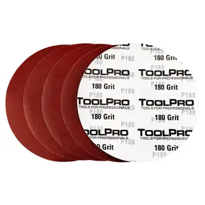 ToolPro 9 in. Drywall Sanding Discs - 180 Grit Hook & Loop - 15 Pack