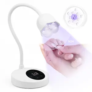 SAVILAND Intellisense 30W Gel X Lamp: Mini Cordless LED UV Lamp Quick-drying Gel Nails Rechargeable Gooseneck Design for Home DIY & Salon Manicures