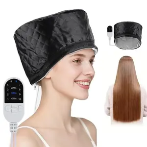 Electric Hair Steamer Cap, 10-Level Quick Heat, Thermal Treatment for Deep Conditioning, Spa Cap for Women, 3 Time Settings, Hair Care Wrap