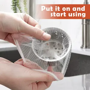 300 Counts Disposable Dishwashing Sink Drain fine mesh strainer Mesh Bag, has excellent stretchability for easy use