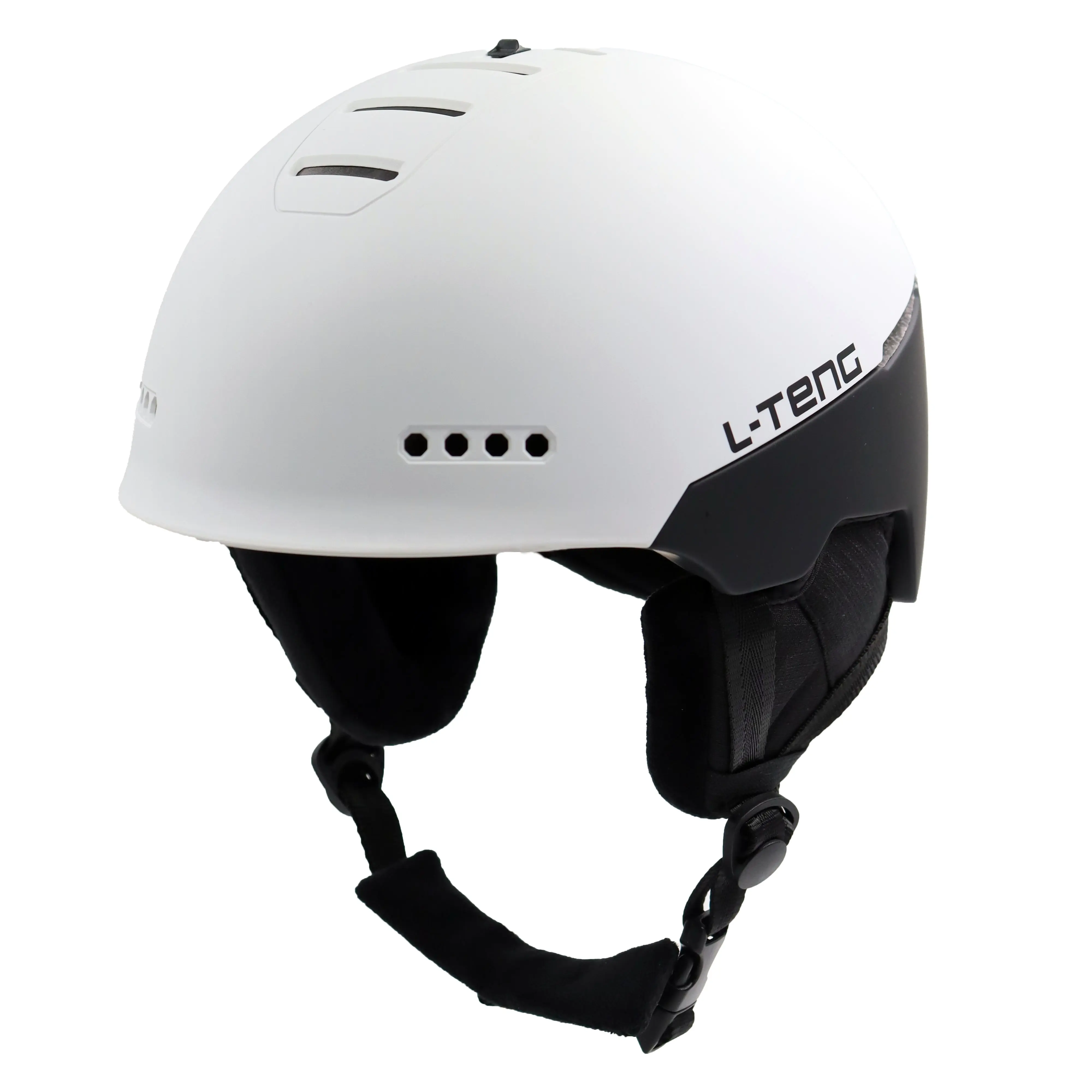Aesthetic Matte White Ski Helmet | Shockproof Snowboard Helmet for Men Women Winter Ski Trip