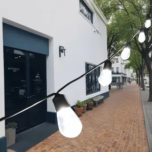 S14 Outdoor Camping String Lights Ip65 Waterproof Lighting, Hanging LED Bulbs Lights for Bars Cafes Markets Outdoors Backyard, Warm Light 2700k/ Light 6500k