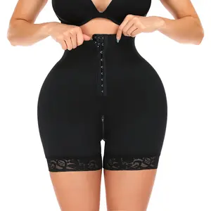Tummy Control Shapewear for Women Strapless Fajas Colombianas Body Shaper Shorts Butt Lifter with Zipper Crotch Tummy Control Waist Trainer Shorts