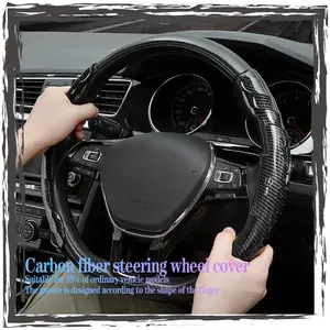 Carbon fiber steering wheel cover for car supplies  For Opel Astra j Insignia Astra g Corsa Zafira b Mokka Vivaro Meriva