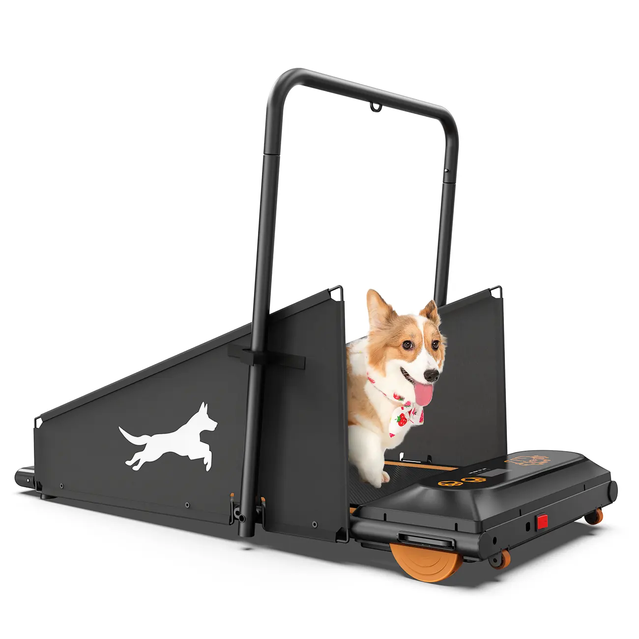 【Dog Indoors exercise equipment for bad weather】GORUN Foldable Treadmill for Dogs,1.5 HP motor with low noise (<45 dB)—perfect for apartments,1-4 MPH,220 lbs,Easy remote control for quick adjustments,walking pad for small dog