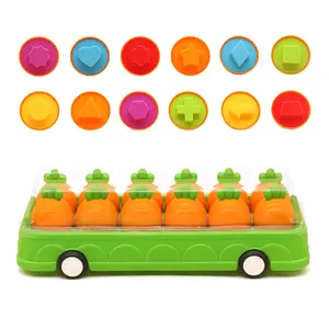 12-Piece Carrot Matching Egg Easter Shape Sorter Toy for Toddlers Aged 1-3, Montessori Sensory Educational Toy, Party Gift, Easter Basket Stuffing