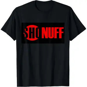 Sho Nuff T-shirt - Red and Black Tee with Round Neck