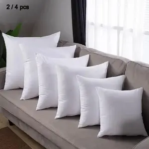 50cmx50cm Comfortable Pillow Insert, Fits 45cm CushionCover, 2/4pcs Square Pillows, Sofa Backrest, Brushed Fabric