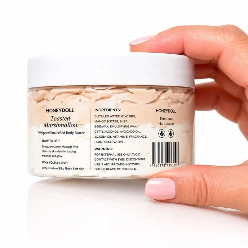 Premium Toasted Marshmallow Emulsified Body Butter - Paraben-Free - Body Care