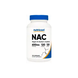 Nutricost N-Acetyl L-Cysteine (NAC) 600mg Dietary Vitamin Supplement, 120 Vegan Capsules - Non-GMO