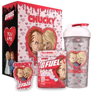 G FUEL Energy Formula | Mad Love Collector's Box | Crushed Tart Candy | Collectible Box and Custom 24oz Custom Tall Metal Shaker Cup