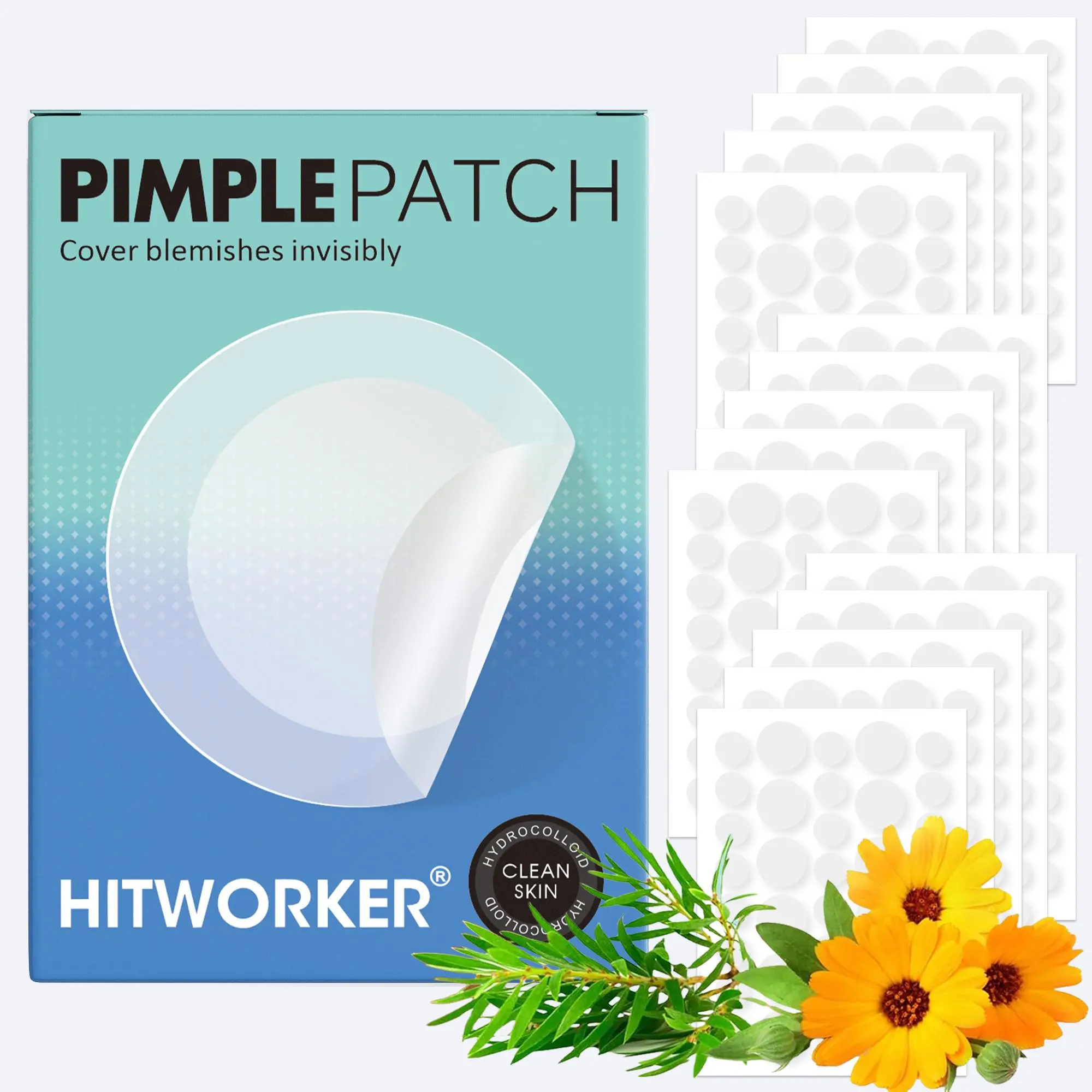 144/360/540 Invisible Water Gel Patches, Hydrocolloid Acne Patch, Acne Patches for Face, Invisible Pimple Patches, Acne Treatment, Breathable, Alcohol-Free, Fragrance-Free, Suitable for All Skin Types