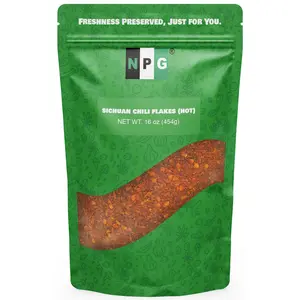 NPG Authentic Sichuan Chili Flakes 16 Ounces, Extra Hot, Szechuan Crushed Red Pepper Flakes Bulk, Essential Spice Seasoning for Making Kimchi