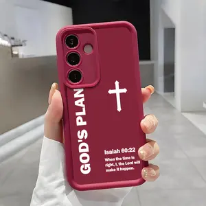 GOD’S PLAN Cross Isaiah Phone Case, Enhanced Camera Protection,Shockproof Skin-Friendly Touch Soft Cover for Samsung Galaxy S21 S22 S23 S24 S25 S26 Ultra Plus FE A13 A14 A15 A16 A17 A33 A34 A35 A36 A52 A53 A54 Note20 God's Gift, Faith, Bible Verse