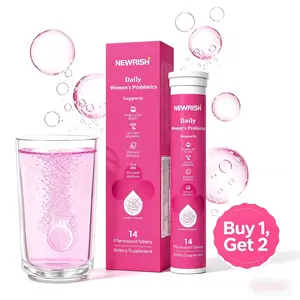 Newrish Women's Probiotic Effervescent Tablets — Cranberry Flavor — pH Balancing — Supports Intimate Health — 4-Strain Probiotic Formula — Dedicated to Women's HealthBuy 1 Get 1 Free