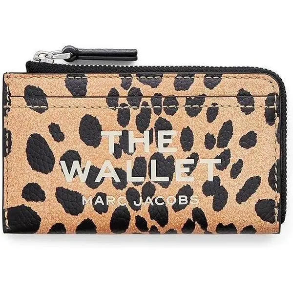 Marc Jacobs The Cheetah Leather Top Zip Wallet - Black Multi 2R4SMP004S02-002, Full Grain Leather Men's Wallets