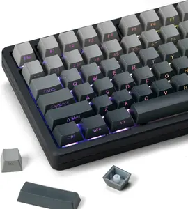 Womier Gradient Double Shot PBT Keycaps,Shine Through Custom Keycap Cherry Profile for All Layout Keyboard